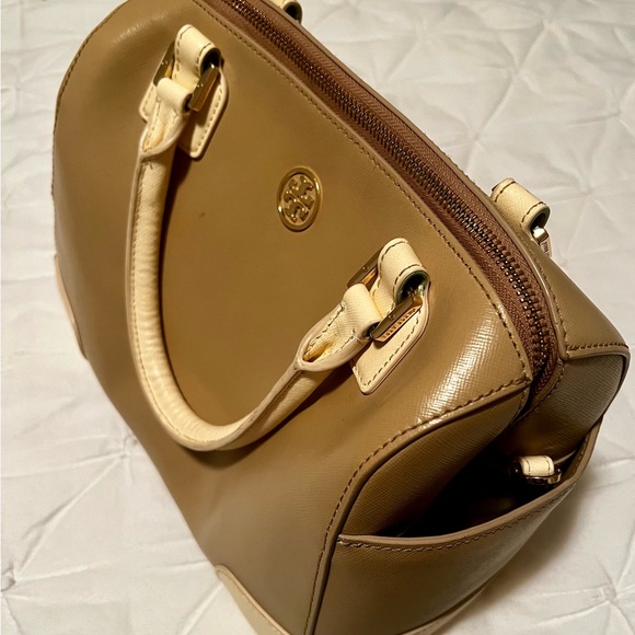 Tory Burch Color Block Middy Satchel - Picture 2 of 5